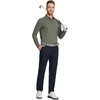 image:imageM MAELREG Golf Shirts for Men Dry Fit Performance Lightweight Heather Contrast Collar Mens Polo Shirts Short and Long SleeveOlive Green Heather