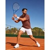 image:imageM MAELREG Golf Shirts for Men Dry Fit Performance Lightweight Heather Contrast Collar Mens Polo Shirts Short and Long SleeveRed Ochre Heather Short