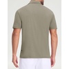 image:imageM MAELREG Golf Shirts for Men Dry Fit Performance Lightweight Heather Contrast Collar Mens Polo Shirts Short and Long SleeveTaupe Heather Short