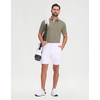 image:imageM MAELREG Golf Shirts for Men Dry Fit Performance Lightweight Heather Contrast Collar Mens Polo Shirts Short and Long SleeveTaupe Heather Short