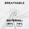 image:imageM MAELREG Golf Shirts for Men Dry Fit Performance Lightweight Heather Contrast Collar Mens Polo Shirts Short and Long SleeveWhite