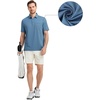 image:imageM MAELREG Golf Shirts for Men Heather Pocket Lightweight Moisture Wicking Cllared Stretch Mens Polo Shirts Short SleeveBlue Denim
