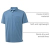 image:imageM MAELREG Golf Shirts for Men Heather Pocket Lightweight Moisture Wicking Cllared Stretch Mens Polo Shirts Short SleeveBlue Denim