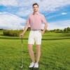 image:imageM MAELREG Golf Shirts for Men Heather Pocket Lightweight Moisture Wicking Cllared Stretch Mens Polo Shirts Short SleeveCandy Pink