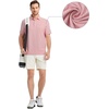 image:imageM MAELREG Golf Shirts for Men Heather Pocket Lightweight Moisture Wicking Cllared Stretch Mens Polo Shirts Short SleeveCandy Pink