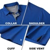 image:imageM MAELREG Golf Shirts for Men Heather Pocket Lightweight Moisture Wicking Cllared Stretch Mens Polo Shirts Short SleeveCobalt