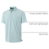 image:imageM MAELREG Golf Shirts for Men Heather Pocket Lightweight Moisture Wicking Cllared Stretch Mens Polo Shirts Short SleeveEmerald