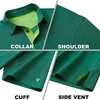 image:imageM MAELREG Golf Shirts for Men Heather Pocket Lightweight Moisture Wicking Cllared Stretch Mens Polo Shirts Short SleeveGreen