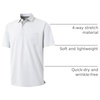 image:imageM MAELREG Golf Shirts for Men Heather Pocket Lightweight Moisture Wicking Cllared Stretch Mens Polo Shirts Short SleeveGrey