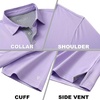 image:imageM MAELREG Golf Shirts for Men Heather Pocket Lightweight Moisture Wicking Cllared Stretch Mens Polo Shirts Short SleeveLavender