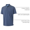 image:imageM MAELREG Golf Shirts for Men Heather Pocket Lightweight Moisture Wicking Cllared Stretch Mens Polo Shirts Short SleeveNavy