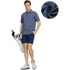 image:imageM MAELREG Golf Shirts for Men Heather Pocket Lightweight Moisture Wicking Cllared Stretch Mens Polo Shirts Short SleeveNavy