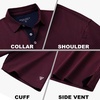 image:imageM MAELREG Golf Shirts for Men Heather Pocket Lightweight Moisture Wicking Cllared Stretch Mens Polo Shirts Short SleeveRed