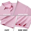 image:imageM MAELREG Golf Shirts for Men Heather Pocket Lightweight Moisture Wicking Cllared Stretch Mens Polo Shirts Short SleeveRose