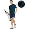 image:imageM MAELREG Golf Shirts for Men Heather Pocket Lightweight Moisture Wicking Cllared Stretch Mens Polo Shirts Short SleeveTurquoise