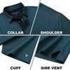 image:imageM MAELREG Golf Shirts for Men Heather Pocket Lightweight Moisture Wicking Cllared Stretch Mens Polo Shirts Short SleeveTurquoise
