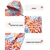 image:imageM MAELREG Hoodies Golf Fleece Print Performance Dry Fit Lightweight Athletic Casual Pockets Hooded Pullover SweatshirtsColorful Flower