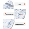 image:imageM MAELREG Hoodies Golf Fleece Print Performance Dry Fit Lightweight Athletic Casual Pockets Hooded Pullover SweatshirtsWhite Cartoon Toy