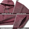 image:imageM MAELREG Hoodies for Men Golf Fleece Hooded Sweatshirts Dry Fit Athletic Lightweight Casual Midlayer Mens Hoodies PulloverMg02 Red Heather