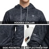 image:imageM MAELREG Hoodies for Men Golf Fleece Hooded Sweatshirts Dry Fit Athletic Lightweight Casual Midlayer Mens Hoodies PulloverMg03 Black Grey Leaf