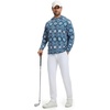 image:imageM MAELREG Hoodies for Men Golf Fleece Hooded Sweatshirts Dry Fit Athletic Lightweight Casual Midlayer Mens Hoodies PulloverMg03 Dark Blue Snowflake