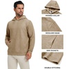 image:imageM MAELREG Hoodies for Men Golf Soft Hooded Sweatshirts Dry Fit Lightweight Casual Midlayer Print Mens Hoodies PulloverMg014 Khaki Brown