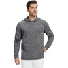 image:imageM MAELREG Hoodies for Men Texture Solid Color Sweatshirts Athletic Golf Midlayer Mens Hoodies Pullover Shirt with PocketBlack Heather