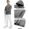 image:imageM MAELREG Hoodies for Men Texture Solid Color Sweatshirts Athletic Golf Midlayer Mens Hoodies Pullover Shirt with PocketBlack Heather