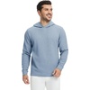 image:imageM MAELREG Hoodies for Men Texture Solid Color Sweatshirts Athletic Golf Midlayer Mens Hoodies Pullover Shirt with PocketBlue Heather