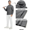image:imageM MAELREG Hoodies for Men Texture Solid Color Sweatshirts Athletic Golf Midlayer Mens Hoodies Pullover Shirt with PocketGrey Heather