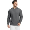 image:imageM MAELREG Hoodies for Men Texture Solid Color Sweatshirts Athletic Golf Midlayer Mens Hoodies Pullover Shirt with PocketGrey Heather