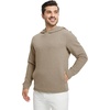 image:imageM MAELREG Hoodies for Men Texture Solid Color Sweatshirts Athletic Golf Midlayer Mens Hoodies Pullover Shirt with PocketLight Brown Heather