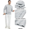 image:imageM MAELREG Hoodies for Men Texture Solid Color Sweatshirts Athletic Golf Midlayer Mens Hoodies Pullover Shirt with PocketLight Grey Heather