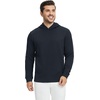 image:imageM MAELREG Hoodies for Men Texture Solid Color Sweatshirts Athletic Golf Midlayer Mens Hoodies Pullover Shirt with PocketNavy
