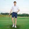 image:imageM MAELREG Mens Golf Shirt Short Sleeve Dry Fit Print Moisture Wicking Performance Patterns Collared Polo ShirtAbstract Stripe