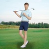 image:imageM MAELREG Mens Golf Shirt Short Sleeve Dry Fit Print Moisture Wicking Performance Patterns Collared Polo ShirtBlue Light Leaf