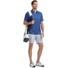 image:imageM MAELREG Mens Golf Shirt Short Sleeve Dry Fit Print Moisture Wicking Performance Patterns Collared Polo ShirtBlue Molecular Structure