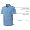 image:imageM MAELREG Mens Golf Shirt Short Sleeve Dry Fit Print Moisture Wicking Performance Patterns Collared Polo ShirtBlue Small Leaf