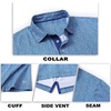 image:imageM MAELREG Mens Golf Shirt Short Sleeve Dry Fit Print Moisture Wicking Performance Patterns Collared Polo ShirtBlue Small Leaf