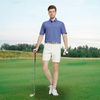image:imageM MAELREG Mens Golf Shirt Short Sleeve Dry Fit Print Moisture Wicking Performance Patterns Collared Polo ShirtBlue Wavy Line