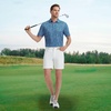 image:imageM MAELREG Mens Golf Shirt Short Sleeve Dry Fit Print Moisture Wicking Performance Patterns Collared Polo ShirtBlue White Butterfly
