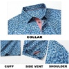 image:imageM MAELREG Mens Golf Shirt Short Sleeve Dry Fit Print Moisture Wicking Performance Patterns Collared Polo ShirtBlue White Butterfly