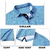 image:imageM MAELREG Mens Golf Shirt Short Sleeve Dry Fit Print Moisture Wicking Performance Patterns Collared Polo ShirtBlue White Geo