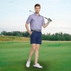 image:imageM MAELREG Mens Golf Shirt Short Sleeve Dry Fit Print Moisture Wicking Performance Patterns Collared Polo ShirtBlue White Oval