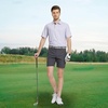 image:imageM MAELREG Mens Golf Shirt Short Sleeve Dry Fit Print Moisture Wicking Performance Patterns Collared Polo ShirtColourful Hexagon