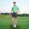 image:imageM MAELREG Mens Golf Shirt Short Sleeve Dry Fit Print Moisture Wicking Performance Patterns Collared Polo ShirtGreen Navy Dot