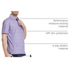 image:imageM MAELREG Mens Golf Shirt Short Sleeve Dry Fit Print Moisture Wicking Performance Patterns Collared Polo ShirtLavender Seaside Palm