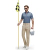 image:imageM MAELREG Mens Golf Shirt Short Sleeve Dry Fit Print Moisture Wicking Performance Patterns Collared Polo ShirtLight Blue Navy Circles