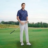 image:imageM MAELREG Mens Golf Shirt Short Sleeve Dry Fit Print Moisture Wicking Performance Patterns Collared Polo ShirtNavy Colorful Flower