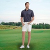 image:imageM MAELREG Mens Golf Shirt Short Sleeve Dry Fit Print Moisture Wicking Performance Patterns Collared Polo ShirtNavy Pink Seagull